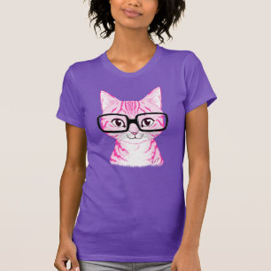 T-shirt Pièce en t ringarde du Jersey de chat des femmes
