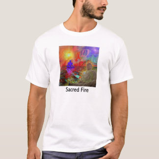 T-shirt pièce en t sacrée du feu sacré