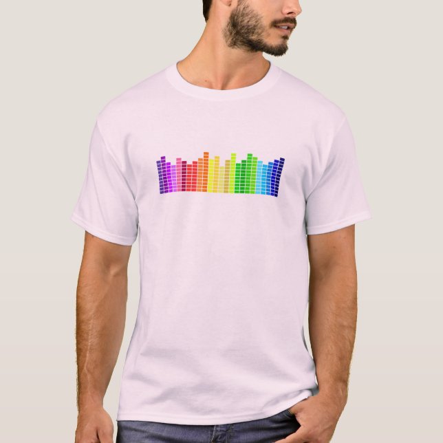 T-shirt Pièce en t saine de barres d'arc-en-ciel (Devant)