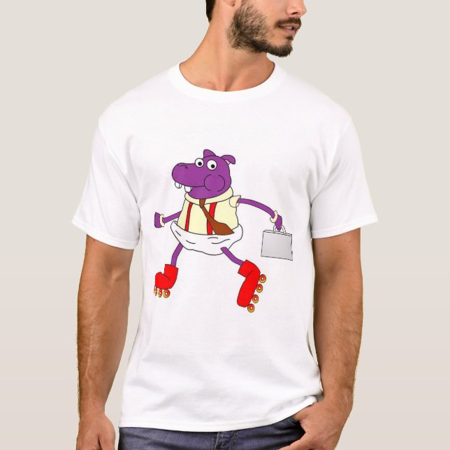 T-shirt Pièce en t traditionnelle d'hippopotame de (Devant)