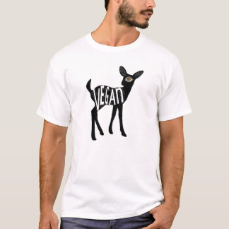 T-shirt Pièce en t végétalienne de cerfs communs