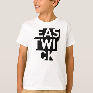 T-shirt Pièce en t Vert-sur-Noire du logo des enfants