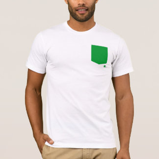 T-shirt Pièce en t verte de poche