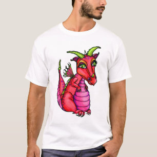T-shirt Pièce en t vintage animale mignonne de dragon