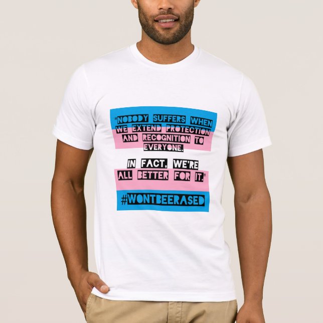T-shirt Pièce en t #WontBeErased par OKC de PFLAG (Devant)