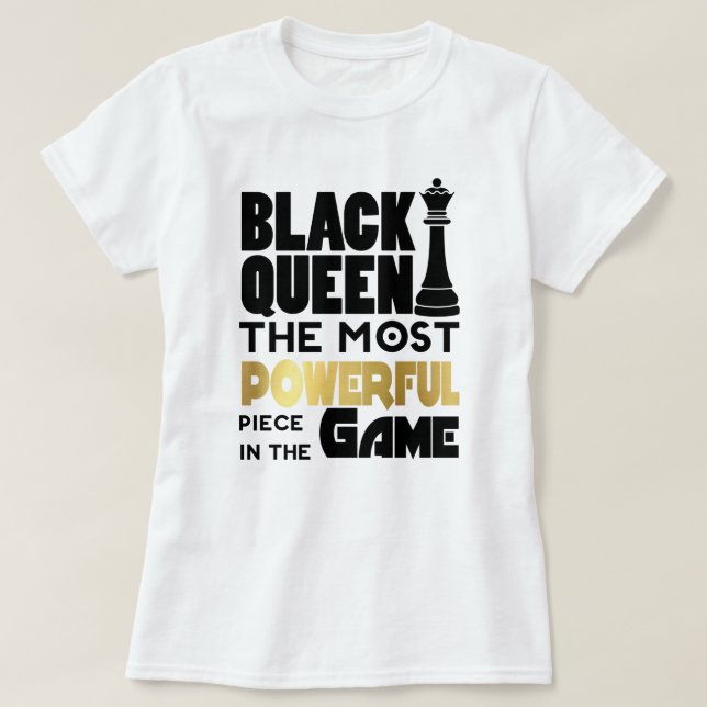 T-shirt Pièce la plus puissante de Black Queen (Design devant)