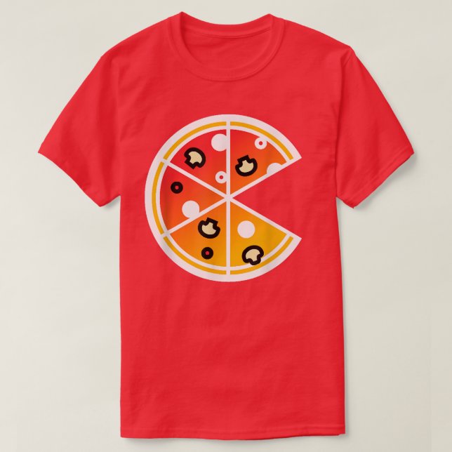 T-shirt Pièce Manquante Pizza Slicefunny Couples Pizza S 1 (Design devant)