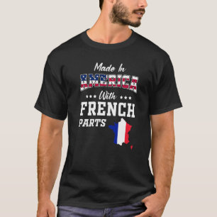 T-shirt Pièces Américaines Françaises Carte de France Drap