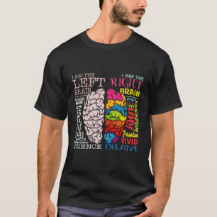 T-shirt Pièces Cerveau Gauche Et Droite Neuroscience Cerve