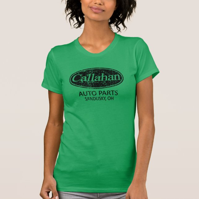 T-shirt Pièces d'auto de Callahan rétros (Devant)