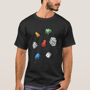 T-shirt Pièces de jeu de société cool sur les étoiles, dés