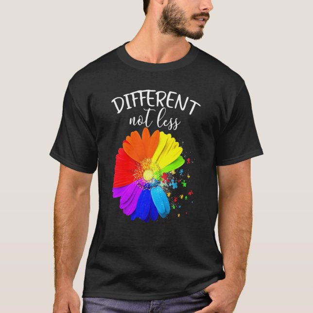 T-shirt Pièces de puzzle de fleurs différentes pas moins d (Devant)