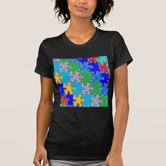 T-shirt pièces de puzzle de l'autisme 41 (Devant)