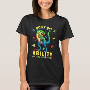 T-shirt Pièces de puzzle Dinosaure Trex Cute Autism Awaren