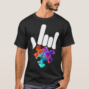 T-shirt Pièces de puzzle sensibilisation sur l'autisme Roc