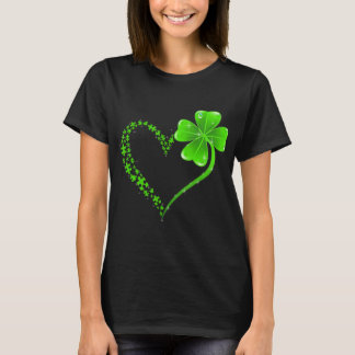 T-shirt Pièces de Puzzle Shamrock de coeur Sensibilisation