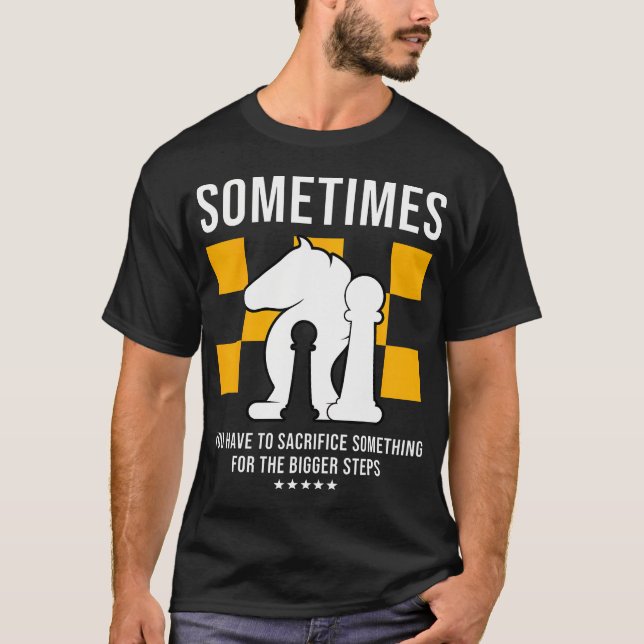T-shirt Pièces de sacrifice d'échecs (Devant)