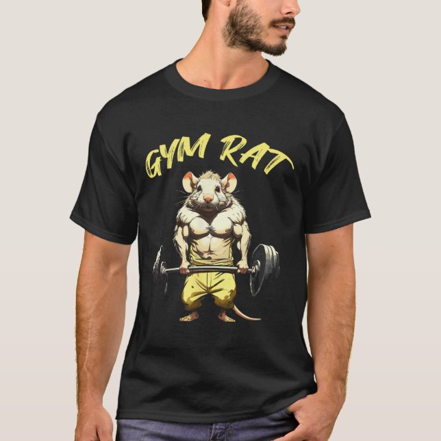 T-shirt Pièces De Tous Les Jours Salle De Sport Rat Fitnes (Devant)