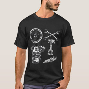 T-shirt Pièces de vélo Conception de moto vintage