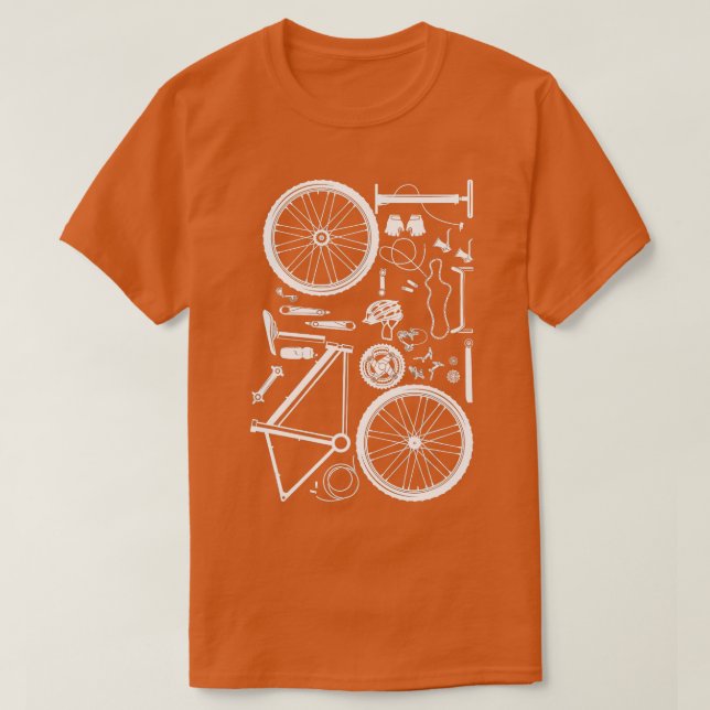 T-shirt Pièces de vélo Downhill Rider Mountainbike MB Cycl (Design devant)