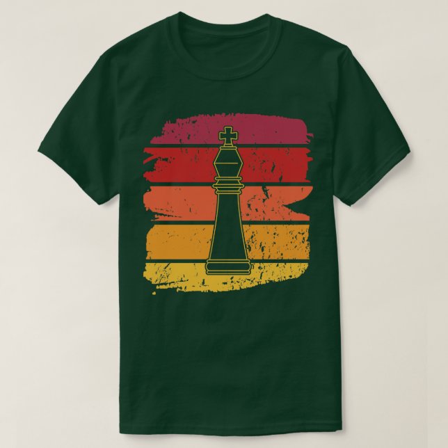 T-shirt Pièces d'échecs Retro 4 (Design devant)