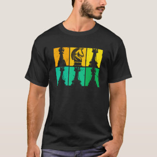 T-shirt Pièces d'échecs rétro échec et mat Grand Maître Pl