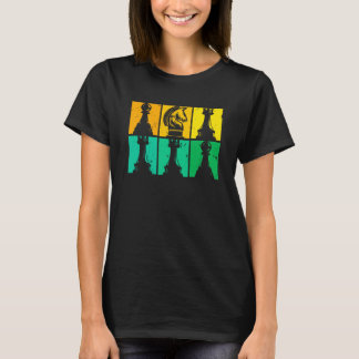 T-shirt Pièces d'échecs rétro Échec et mat Grandmaster Pla