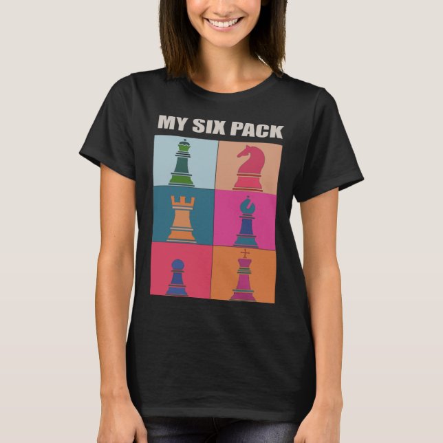 T-shirt Pièces d'échecs Retro Pop Jetez un coup d'oeil à m (Devant)