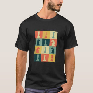 T-shirt Pièces d'échecs Retro Vintage Jeu Grand Maître