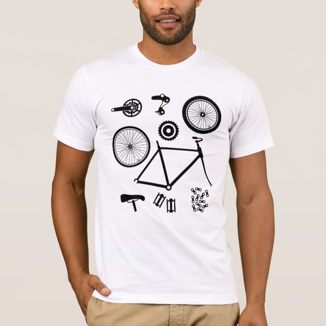 T-shirt Pièces pour bicyclettes (Devant)