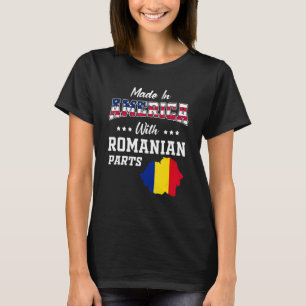 T-shirt Pièces roumaines d'Amérique Carte de Roumanie Drap