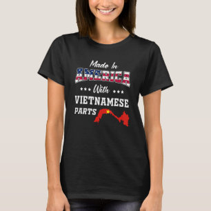 T-shirt Pièces vietnamiennes d'Amérique Carte du Vietnam D