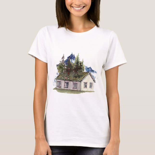 T-shirt Pied cabine des Montagnes (Devant)
