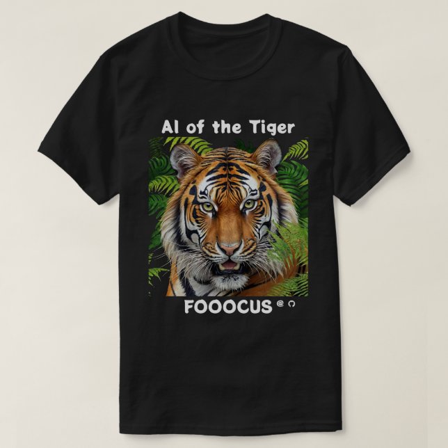 T-shirt Pied de page - AI du tigre v2 (Design devant)