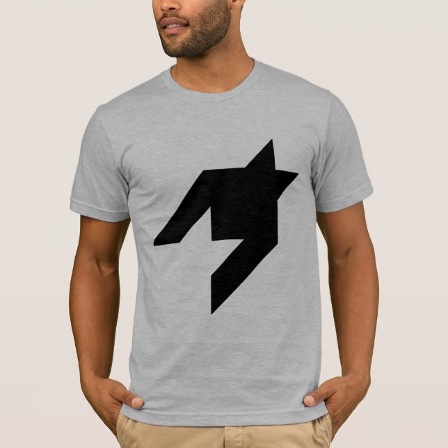 T-shirt Pied-de-poule (noir) (Devant)