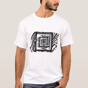 T-shirt Piégé dans les pensées Art optique Carré Spiral