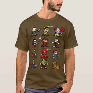 T-shirt Piel Halloween Horreur Horreur Noël Gamer 