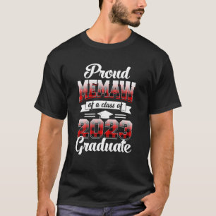 T-shirt Pier Mémo D'Une Classe De 2023 Graduate Red Plaid