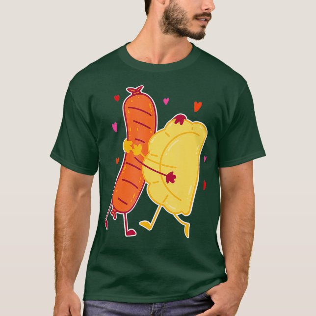 T-shirt Pierogi Et Kielbasa Cuisine Polonaise I Drôle Nour (Devant)