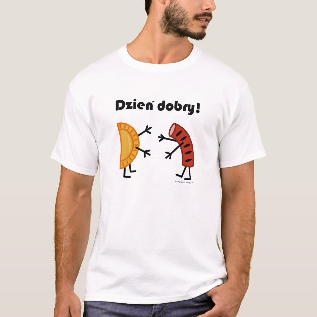T-shirt Pierogi et Kielbasa Dzien Dobry ! Nourriture (Devant)