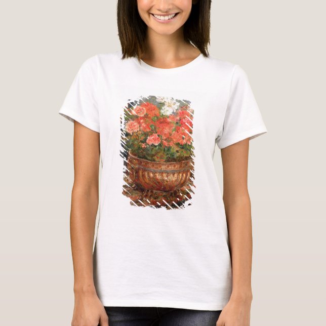 T-shirt Pierre A Renoir | Geraniums en Copper Basin (Devant)