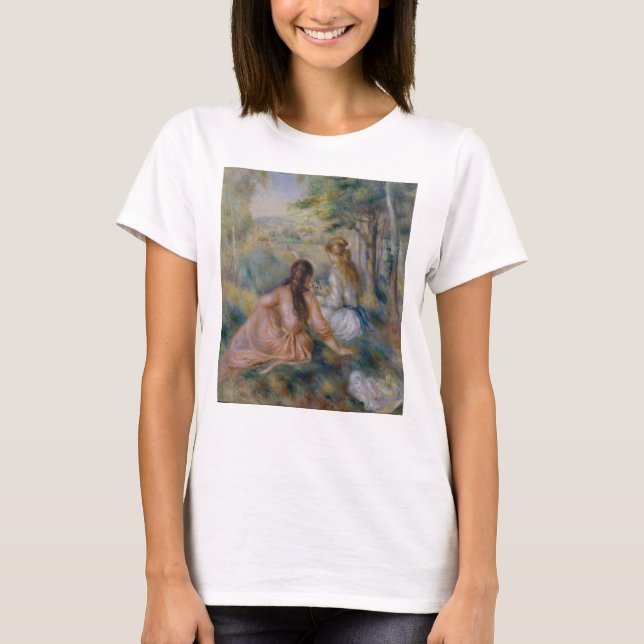 T-shirt Pierre Auguste Renoir | dans le pré (Devant)