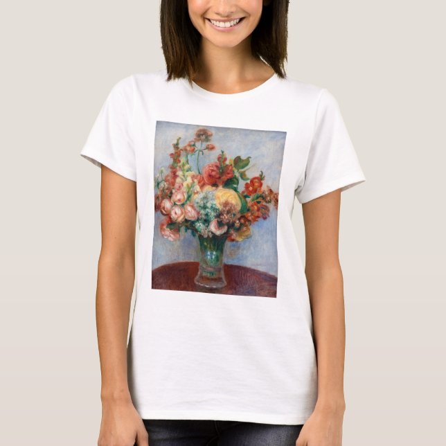 T-shirt Pierre-Auguste Renoir - Fleurs dans un Vase (Devant)
