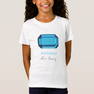 T-Shirt Pierre de naissance de décembre Topaze bleue