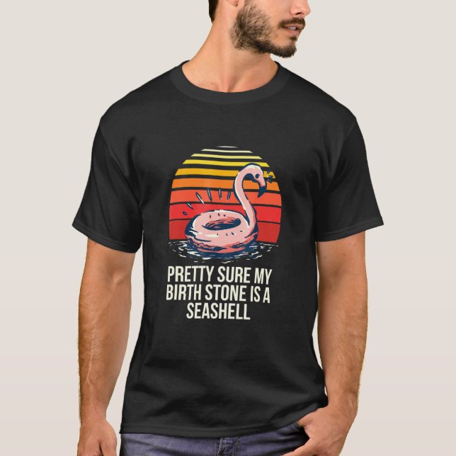 T-shirt Pierre de naissance est Seashell Beach Bum Tour Cr (Devant)