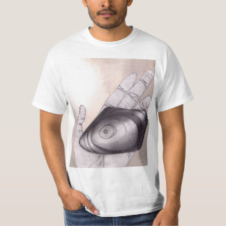 T-shirt Pierre d'obsidienne noire avec des anneaux détaill