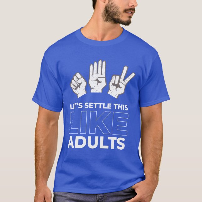 T-shirt Pierre Feuille Ciseaux Comme Adultes rétro (Devant)