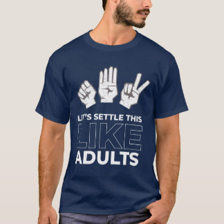 T-shirt Pierre Feuille Ciseaux Comme Les Adultes rétro