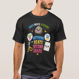 T-shirt Pierre Feuille Ciseaux de deuxième année Apprendre