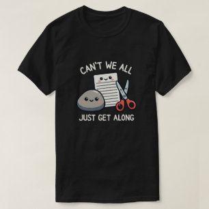 T-shirt Pierre Feuille Ciseaux Mignons, Soyons Amis Jeu Dr